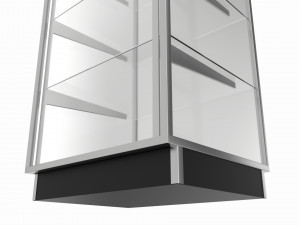 Store Glass Shelf Showcase Tall 3D 模型
