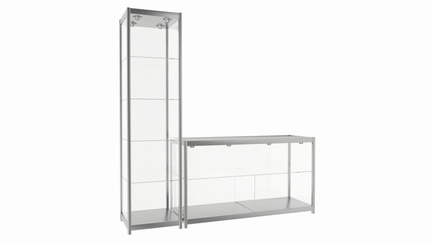 Vitrine de torre de vidro para loja Modelo 3D .c4d .max .obj .3ds .fbx .stl .blend 