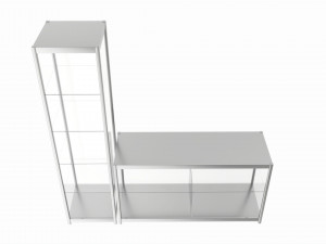 Store Glass Tower Display Case Modelo 3D