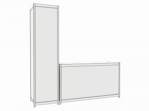Store Glass Tower Display Case Modelo 3D