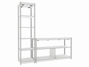 Vitrine de torre de vidro para loja Modelo 3D