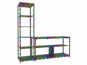 Vitrine de torre de vidro para loja Modelo 3D