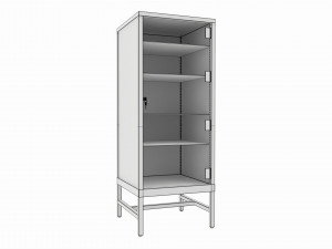 Store Glass Tower Showcase 3D-Modell