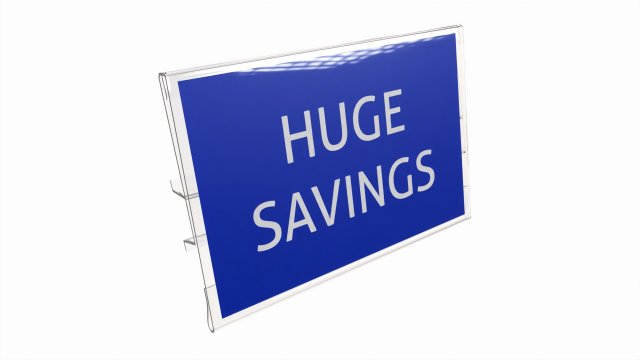 Store hinged flip up sign holder 3D Model .c4d .max .obj .3ds .fbx .stl .blend 