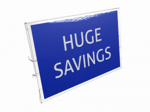 Store hinged flip up sign holder 3D Model