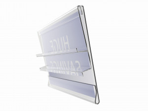 Store hinged flip up sign holder 3D Model