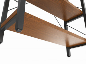 Store Industrial Shelf Bookcase Metal and Wooden Modelo 3D
