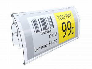 Store label holder for wire baskets and shelves Modelo 3D