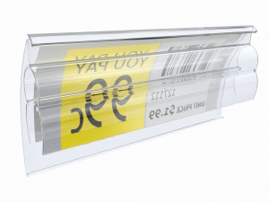 Store label holder for wire baskets and shelves 3D Model