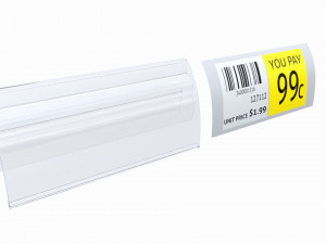 Store label holder for wire baskets and shelves 3D Model