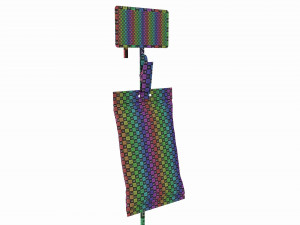 Store Merchandise Clip Hangers with Label Holder 3D Модель
