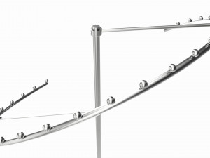 Store Metal Spiral Clothing Rack 3D Модель