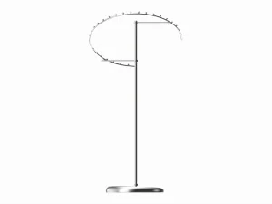 Store Metal Spiral Clothing Rack 3D Model