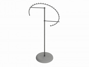 Store Metal Spiral Clothing Rack 3D Модель