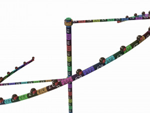 Store Metal Spiral Clothing Rack 3D Модель