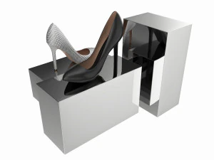 Store Mirror Shoe Display Stand 3D Model