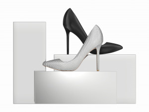 Store Mirror Shoe Display Stand 3D Model