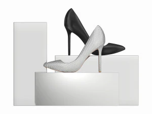 Store Mirror Shoe Display Stand 3D Model