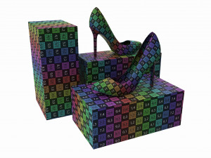 Store Mirror Shoe Display Stand 3D Model
