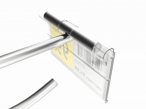 Store Pegboard Flip-up Scanner Hook with Label 3D 模型