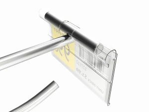 Store Pegboard Flip-up Scanner Hook with Label 3D Model