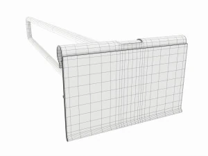 Store Pegboard Flip-up Scanner Hook with Label 3D Model