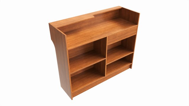 Store Register Checkout Counter Large 3D Model .c4d .max .obj .3ds .fbx .stl .blend 