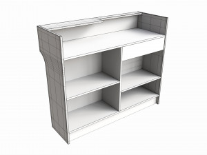 Store Register Checkout Counter Large 3D Model