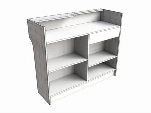Store Register Checkout Counter Large 3D Model