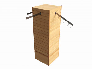 Store Rotating Slatwall Cube Merchandiser Modèle 3D