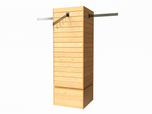 Store Rotating Slatwall Cube Merchandiser Modèle 3D