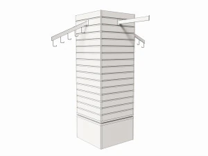 Store Rotating Slatwall Cube Merchandiser 3D Model