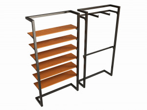 Store Wall Display Frame System 3D Model