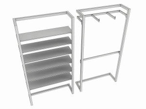 Store Wall Display Frame System 3D Model