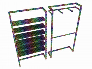 Store Wall Display Frame System Modèle 3D