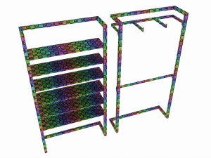 Store Wall Display Frame System 3D Model