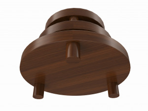 Store Wooden Round Display Stand Modèle 3D