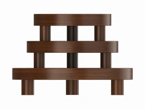 Store Wooden Round Display Stand 3D Model
