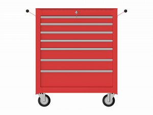 Toolbox cabinet trolley cart 3D-Modell