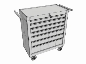 Toolbox cabinet trolley cart 3D Model