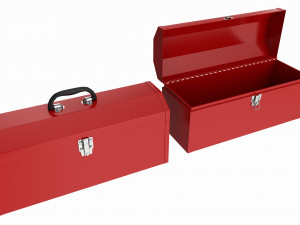 Vintage metal portable toolbox chest set 3D Model
