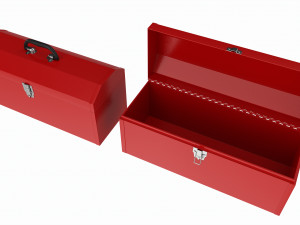 Vintage metal portable toolbox chest set 3D Model