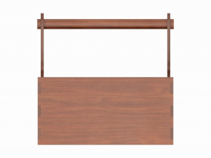 Vintage wooden portable toolbox chest Modèle 3D