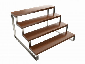 Wooden Display Riser Stand for Perfume and Makeup Organizer 3D Model