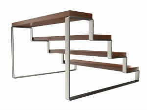 Suporte de exibi&ccedil;&atilde;o de madeira para organizador de perfume e maquiagem Modelo 3D