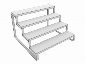 Wooden Display Riser Stand for Perfume and Makeup Organizer Model 3D