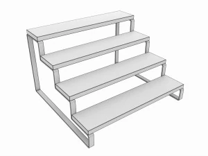 Suporte de exibi&ccedil;&atilde;o de madeira para organizador de perfume e maquiagem Modelo 3D