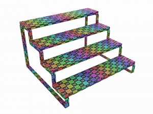 Wooden Display Riser Stand for Perfume and Makeup Organizer Model 3D