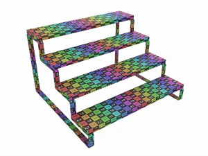 Suporte de exibi&ccedil;&atilde;o de madeira para organizador de perfume e maquiagem Modelo 3D