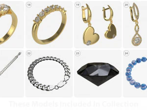 Jewelry items 3D Model
